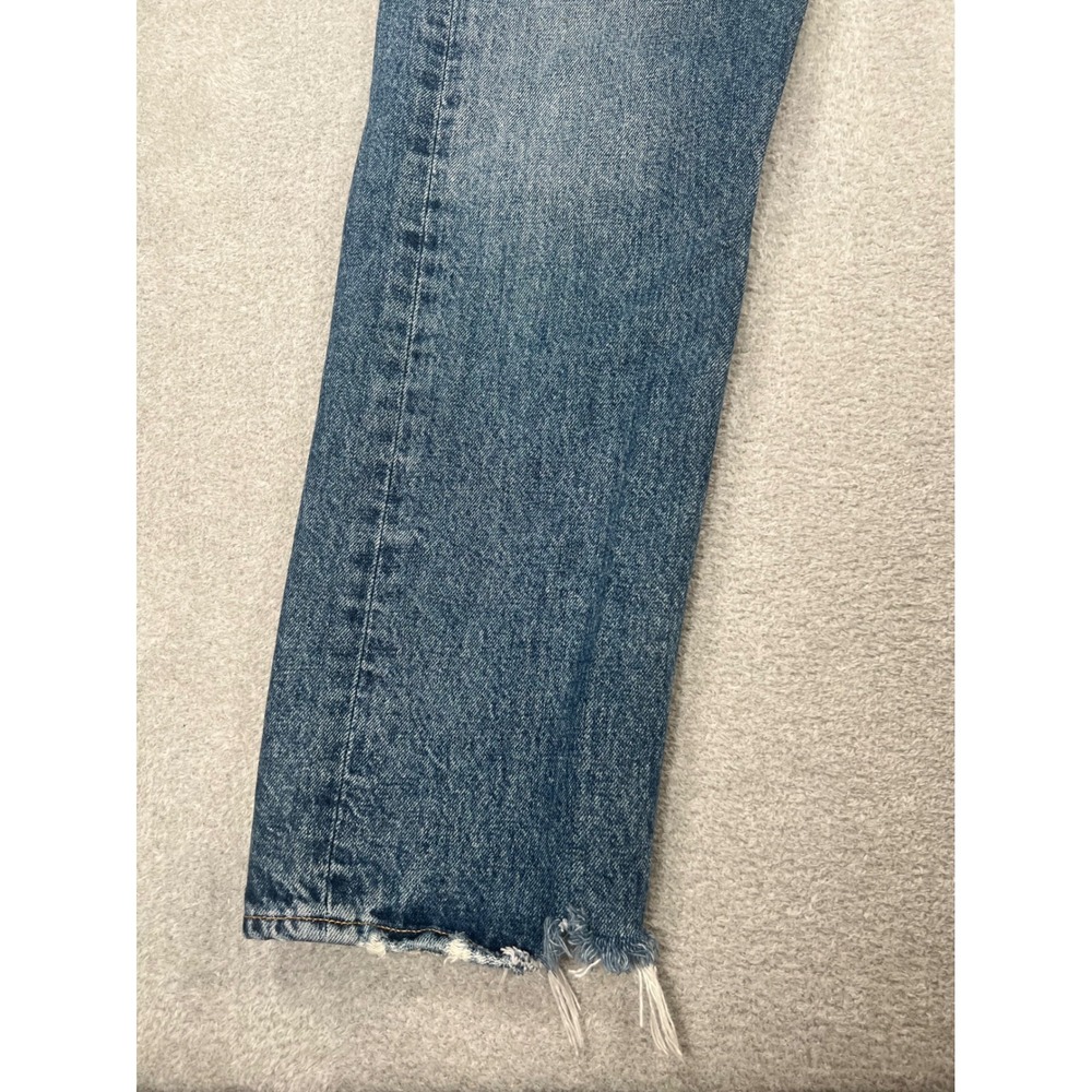 Agolde Women's Straight Leg Jeans in Medium Blue Wash - Picture 3 of 11